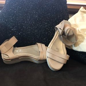 AGL ankle wedge sandals